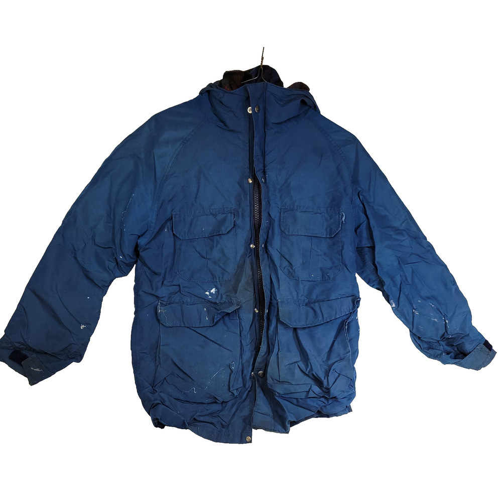 Vintage Woolrich Rain Jacket Medium Mens Windbreaker Zip Hooded Gorpcore Retro - Picture 1 of 16